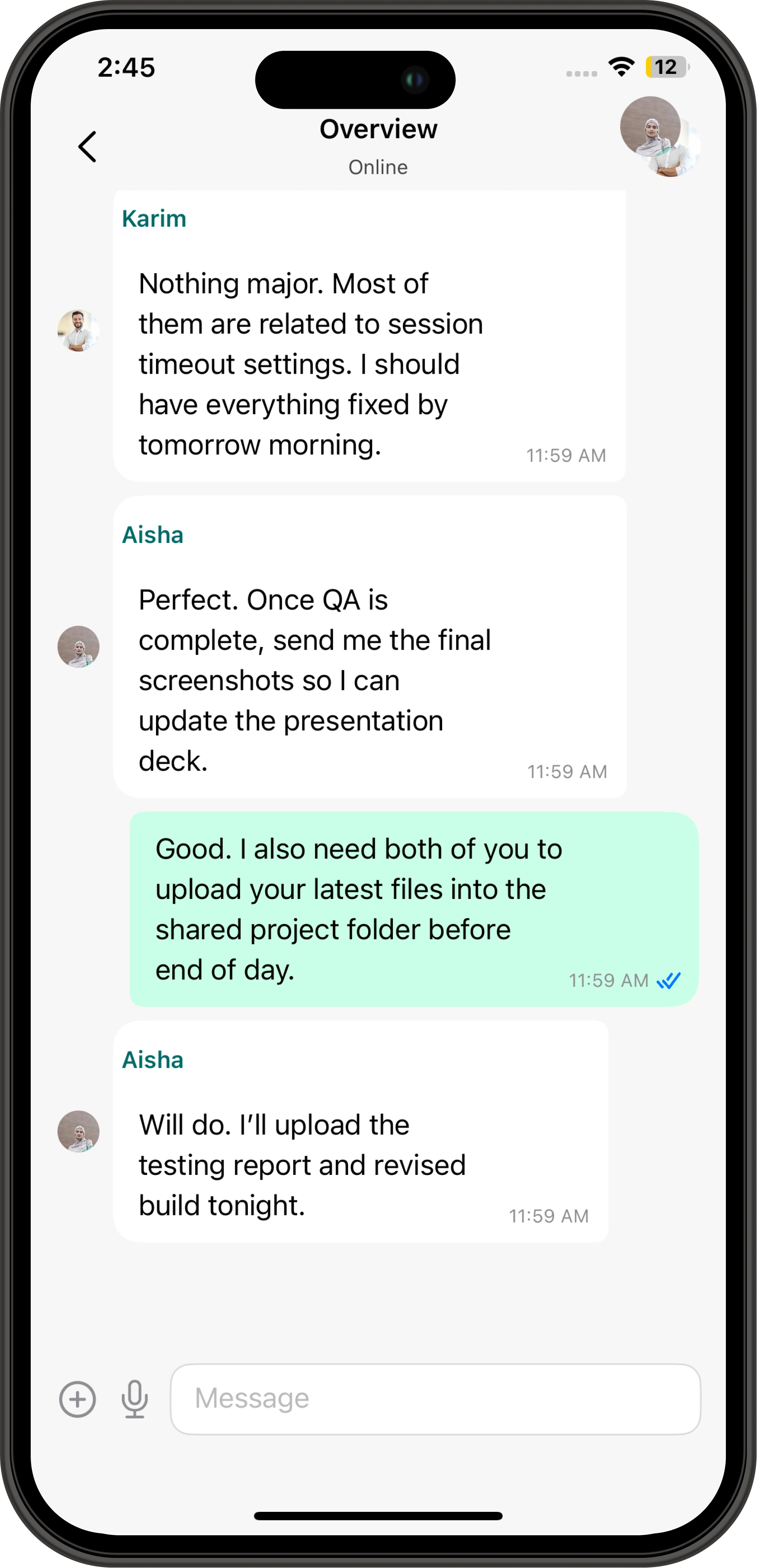 NOVOLOGS Mobile Group Conversations