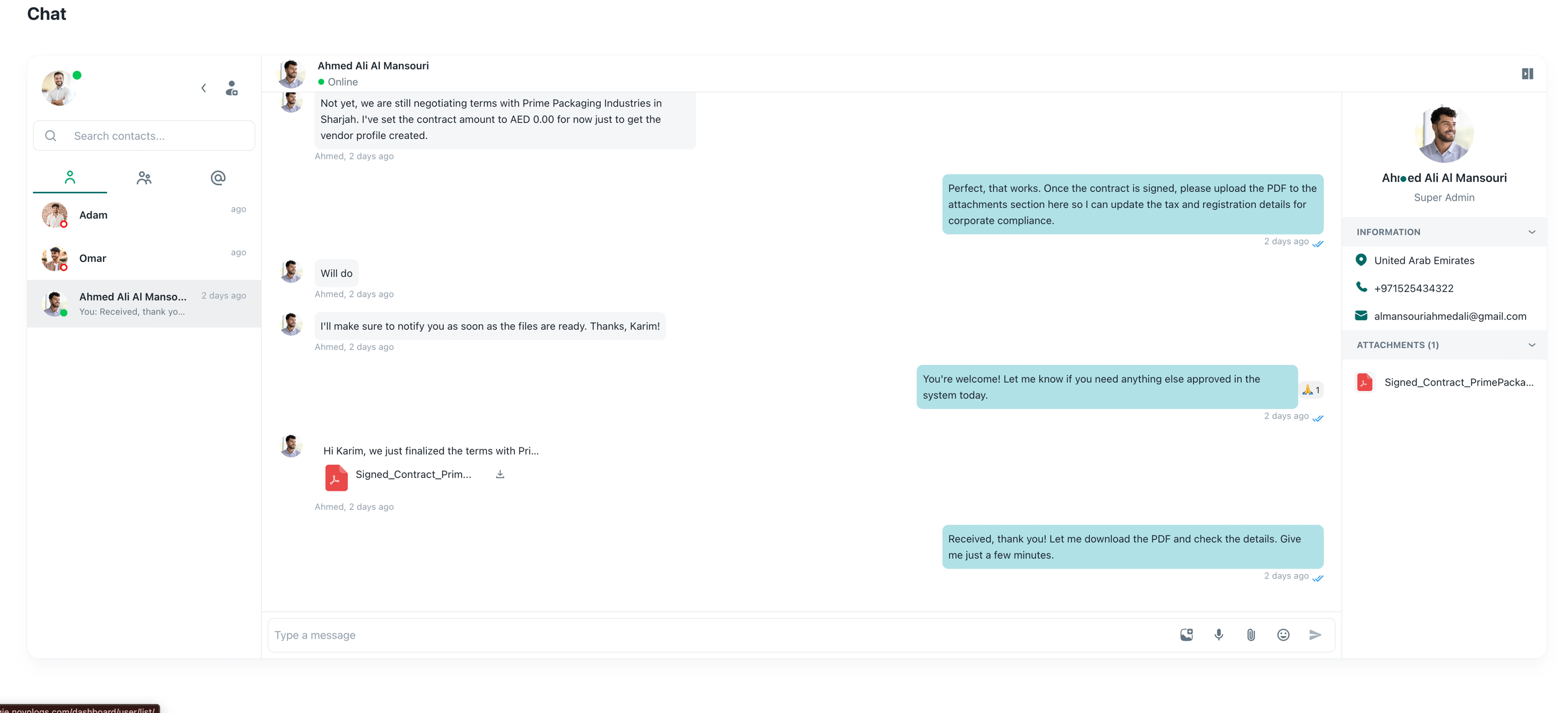 NOVOLOGS Real-Time Chat